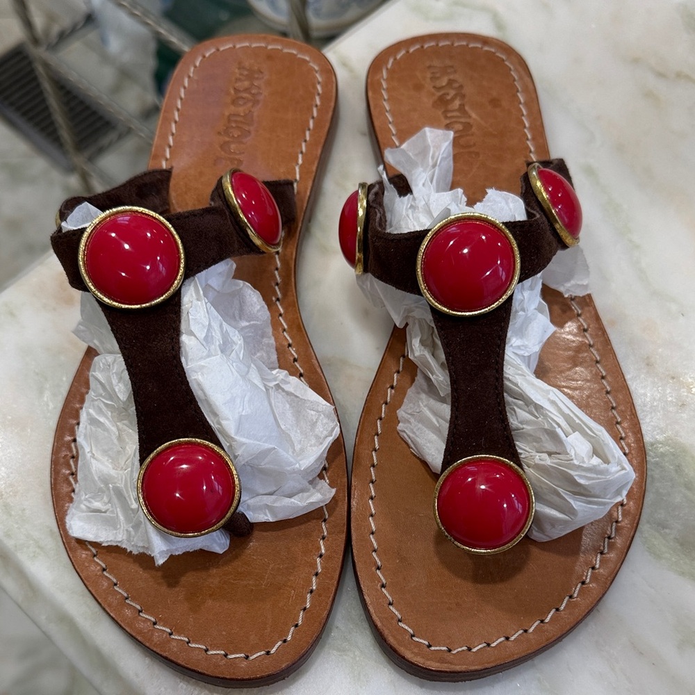 Mystique suede sandals. 7